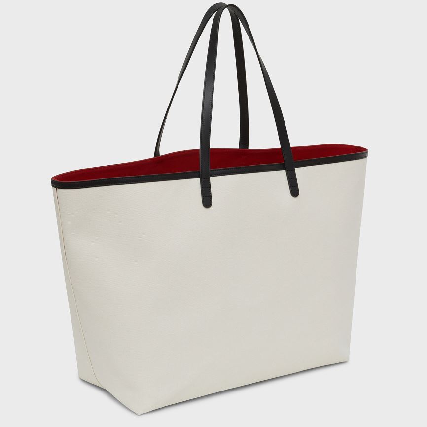 Women's Mansur Gavriel Oversized Canvas Tote Bags Cream | AU 64M0KE